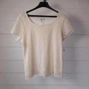 Coldwater Creek Ivory Lace Blouse